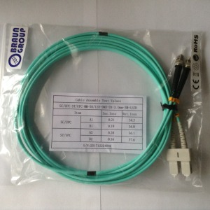 SC-ST OM3 duplex optikai patch kábel, 3m (raktáron)