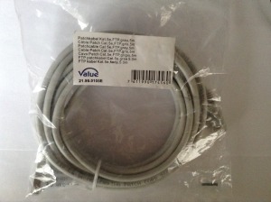 CAT.5E F/UTP PVC szerelt patch kábel 5m (raktáron) CAT.5E F/UTP szürke PVC, LSOH