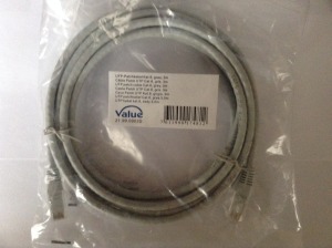 CAT6 UTP PVC szerelt patch kábel 3m (raktáron) CAT6 U/UTP szürke PVC, LSOH