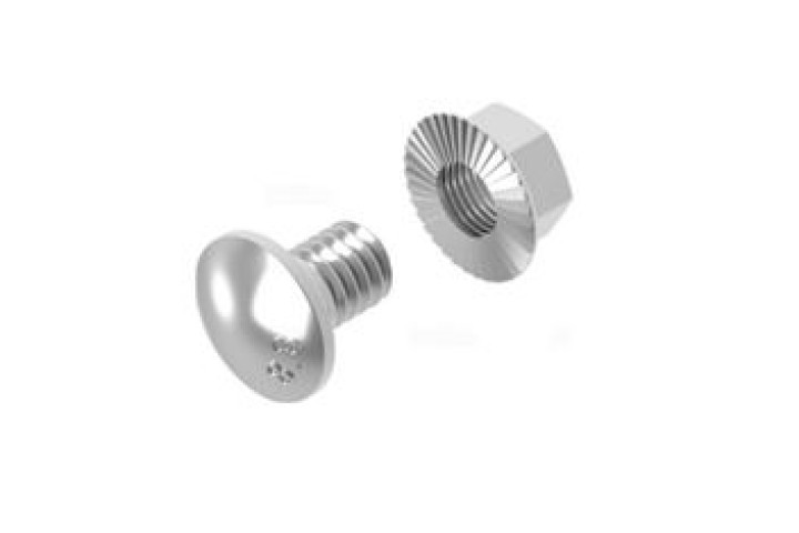 BAKS M8x14 lencsefejű csavar + anya, SGK