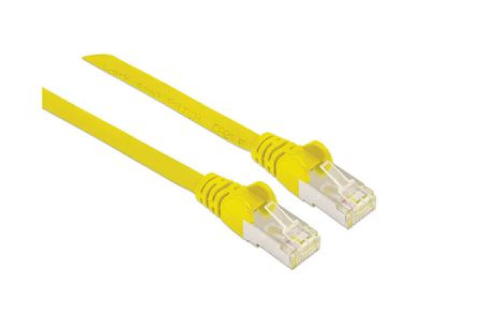 CAT.6A S/FTP LSZH sárga szerelt patch kábel 1,0m, Intellinet
