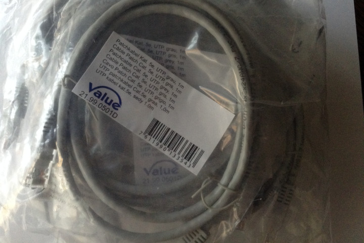 CAT5.E UTP PVC szerelt patch kábel 0,5m