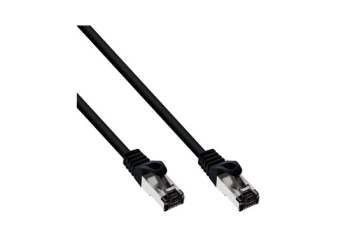 CAT8.1 S/FTP fekete szerelt patch kábel 5.0m