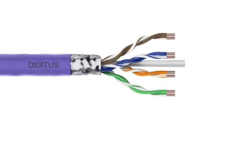 DIGITUS F/UTP CAT6 kábel, lila, 100 méter, DK-1623-VH-1