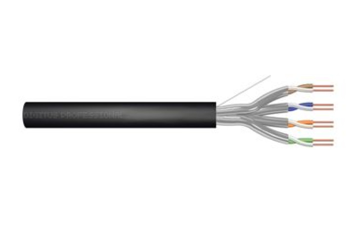 DIGITUS U/FTP CAT6A zselés kábel, fekete, 500 méter, DK-1621-A-VH-5-OD