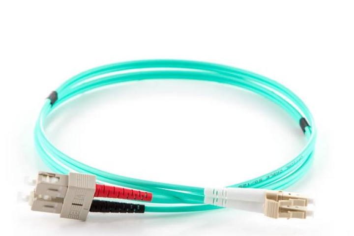 LC-SC OM3 duplex optikai patch kábel, 3m