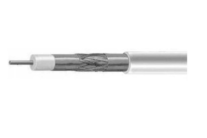 NEXTRACOM RG-6 trishield halogénmentes kábel, fehér, 305 méter