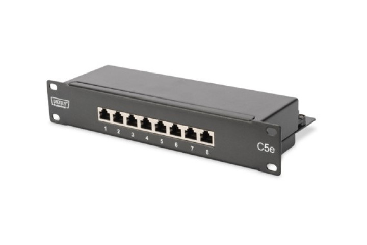 Patch panel Cat5E FTP, 8 port, 10