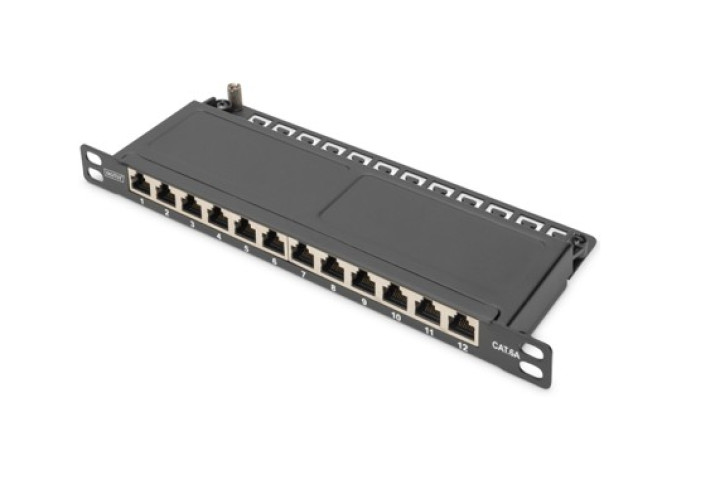 Patch panel Cat6A FTP, 12 port, 0,5U, 10