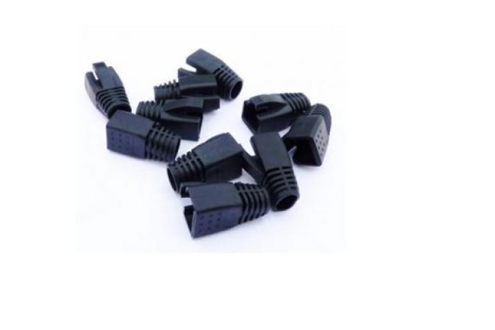 RJ45 törésgátló 7,5mm, fekete Optro-Net, 100db