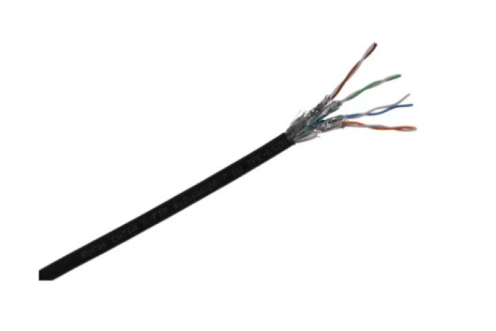 Rocat Cat6A S/FTP patch, flexibilis kábel, fekete, 500 méter