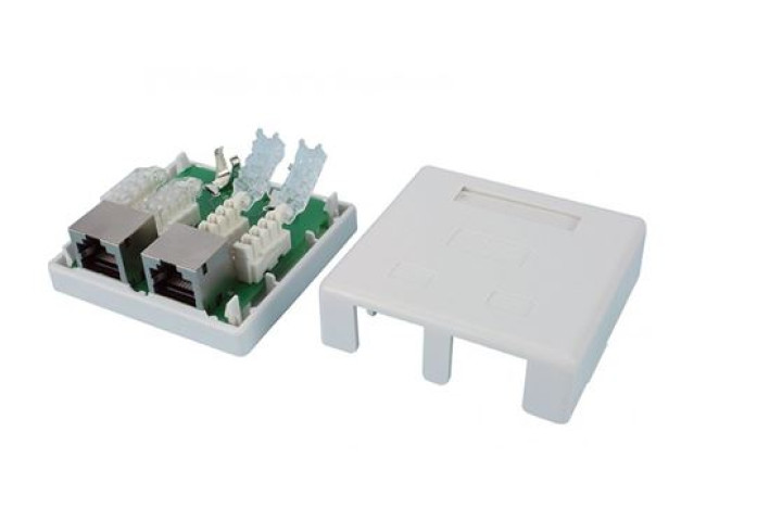 STP fali aljzat Cat6 dupla, Optro-Net